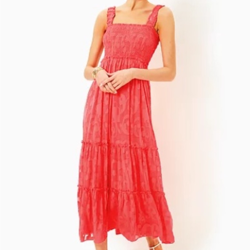Lilly Pulitzer Pink Midi Dress